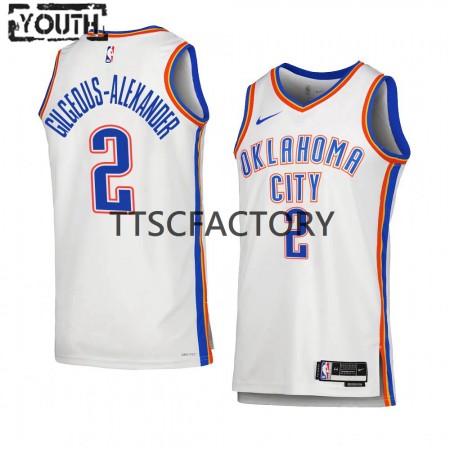 Dres Oklahoma City Thunder Shai Gilgeous-Alexander 2 Nike 2022-23 Association Edition Bijela Swingman - Dječji